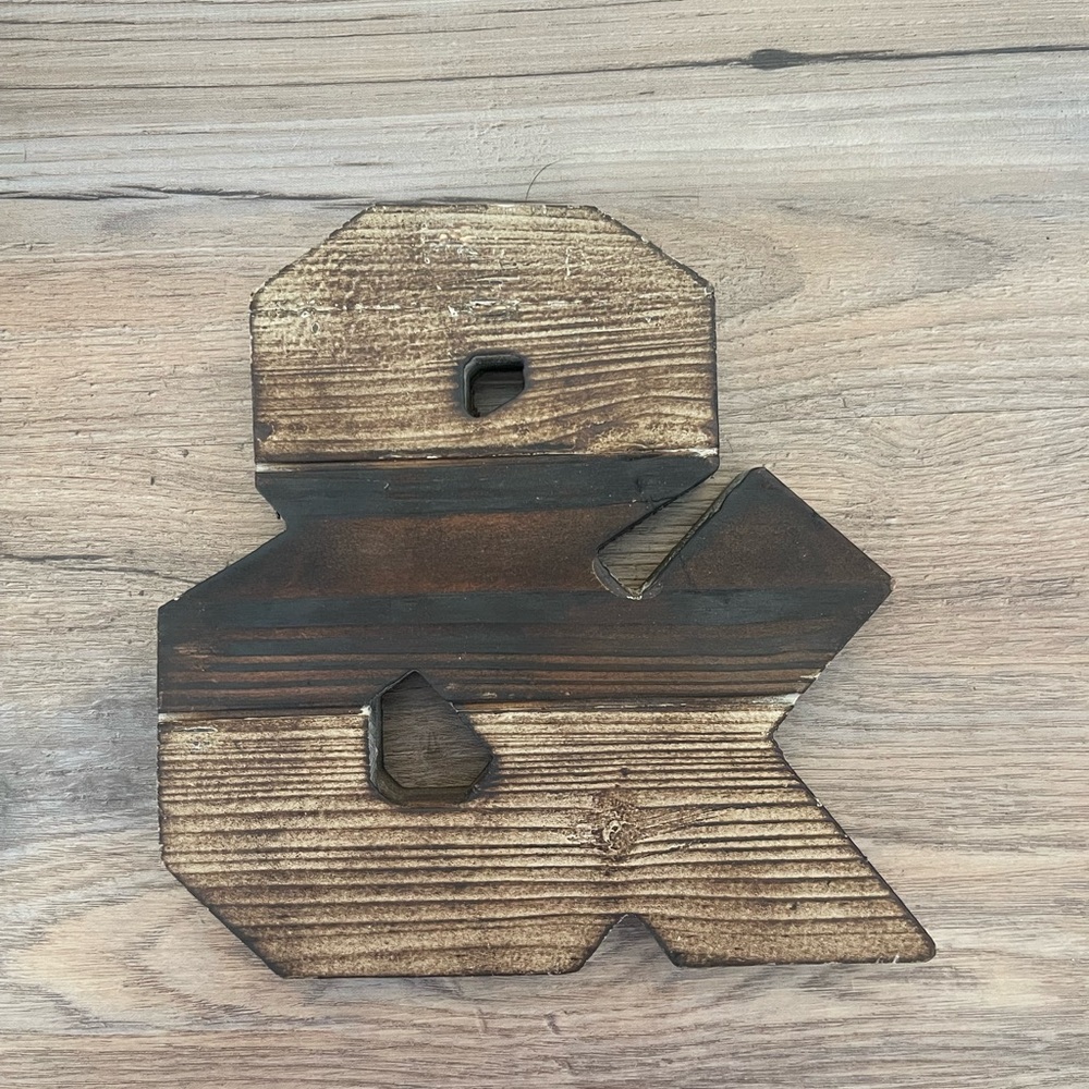 Rustic Brown Wooden Letters Decor - Picture 4 of 7
